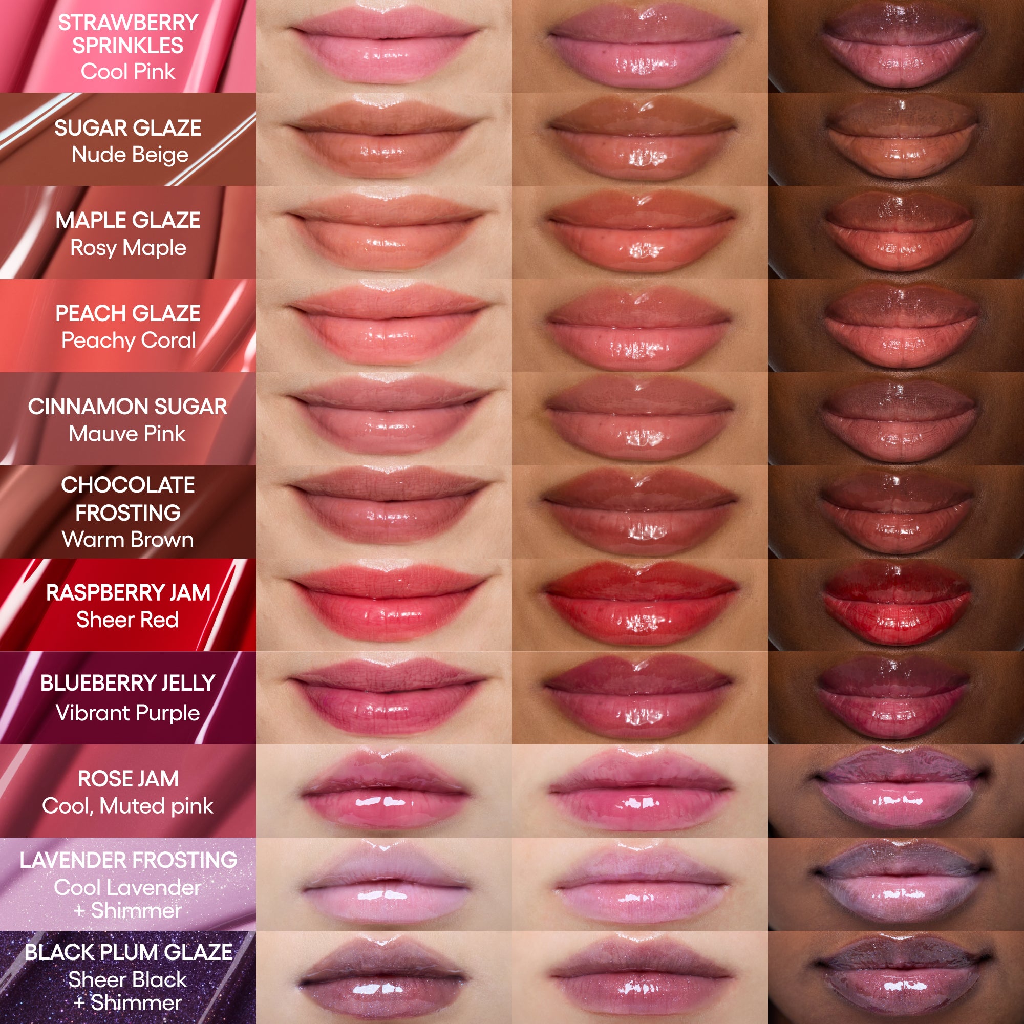 3点、アディクション+ LANEIGEラネージュ+ REVLONレブロン Glaze Craze Cool Tone Bundle | LANEIGE