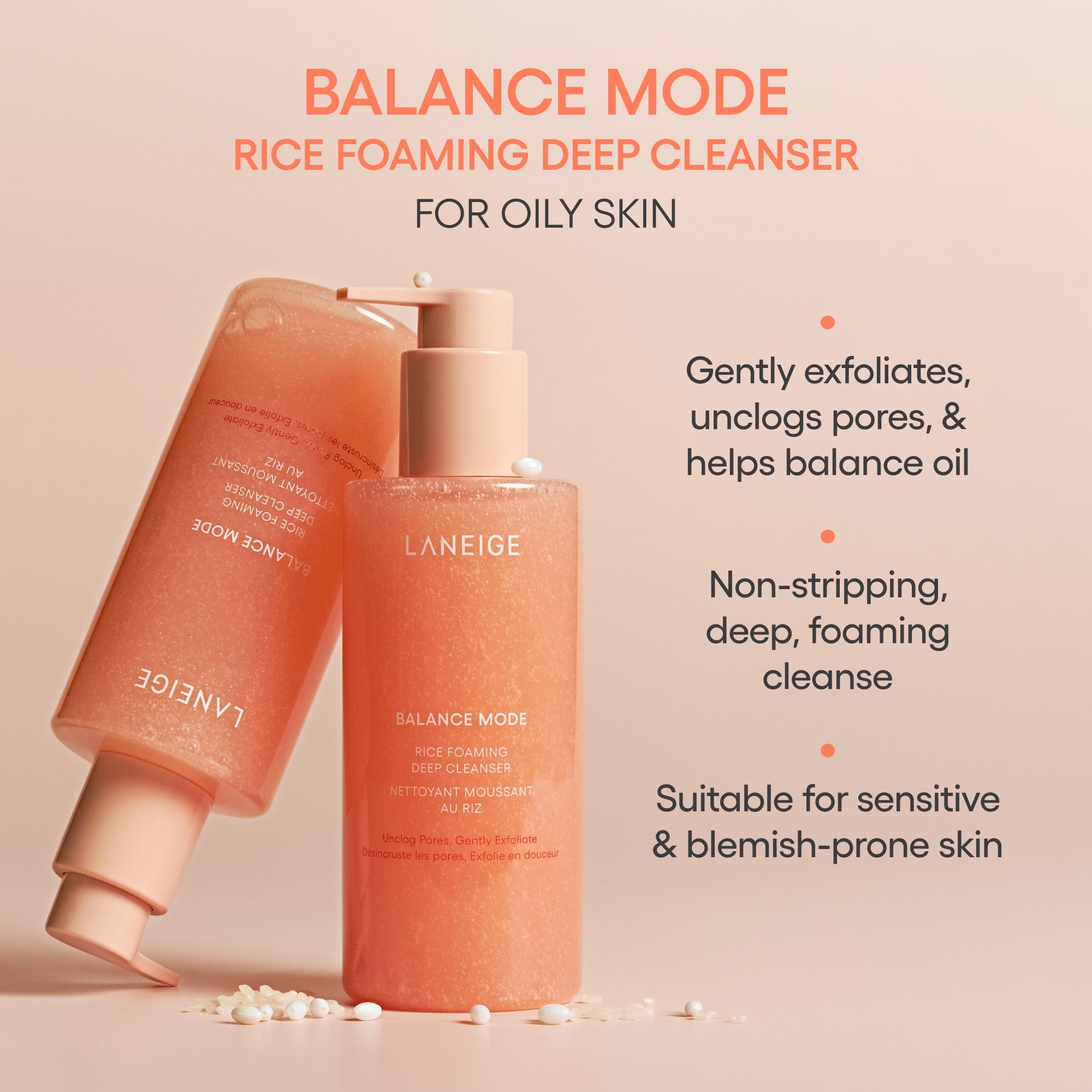 Balance Mode Rice Foaming Deep Cleanser | LANEIGE