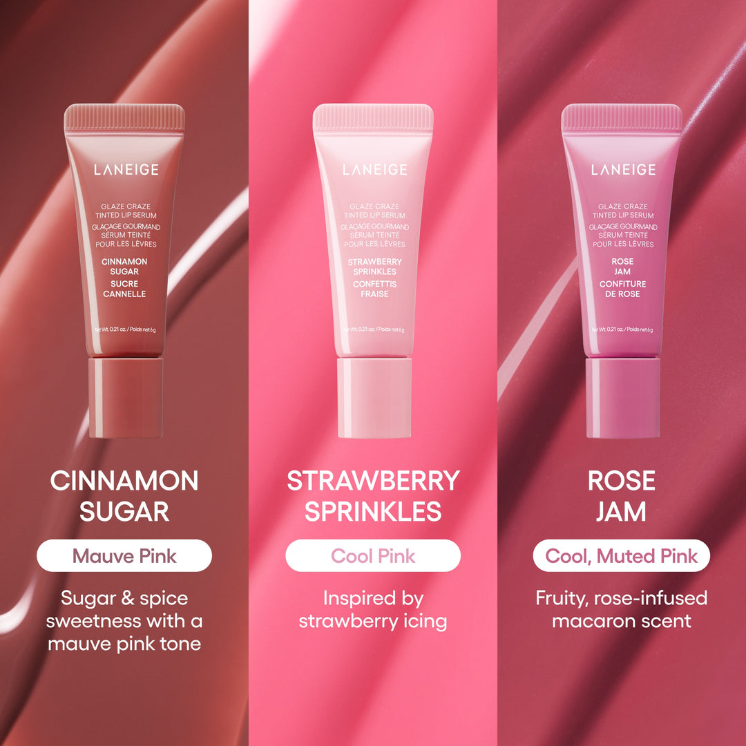 Glassy Lip Minis 3 Pc. Glaze Craze Tinted Peptide Lip Serum Gift Set