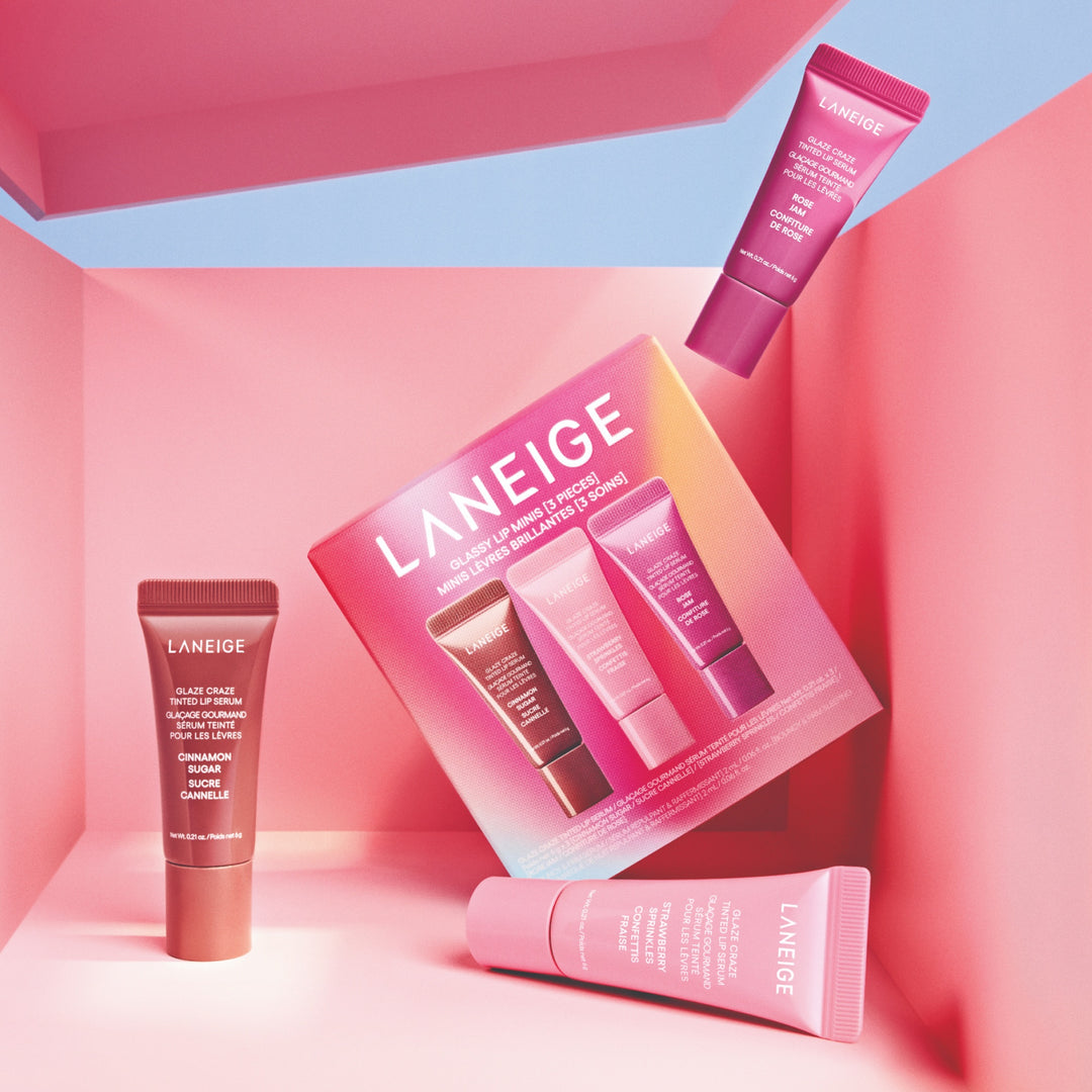 Glassy Lip Minis 3 Pc. Glaze Craze Tinted Peptide Lip Serum Gift Set