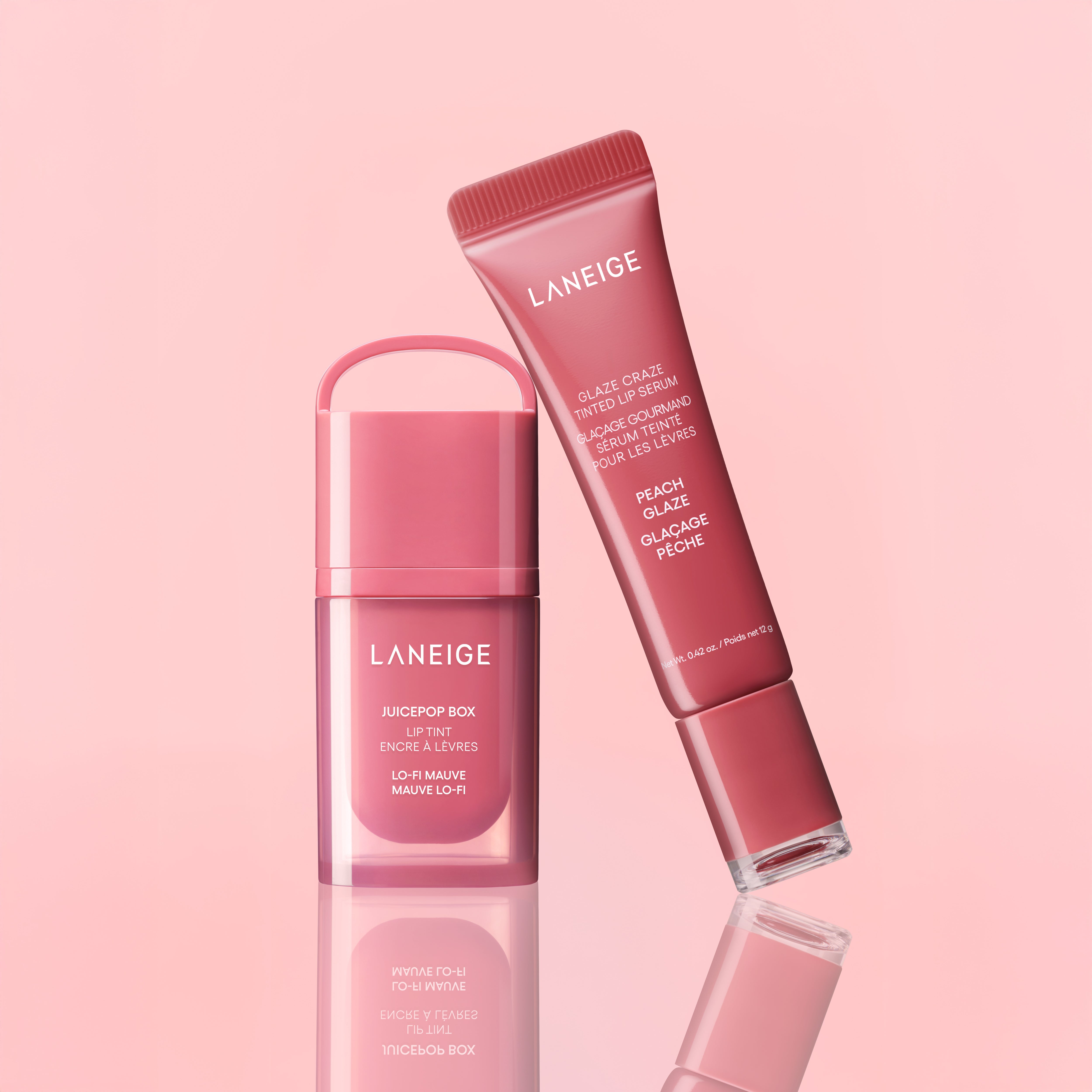 コスメいろいろ Tint & Glaze Duo: Lo-Fi Mauve & Peach Glaze | LANEIGE