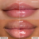 Enlarge image of before &amp;amp; after Lip Glowy Balm Berry (Pink tint) on model