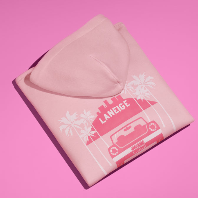 The Grove LA Pink Hoodie;;color::XS